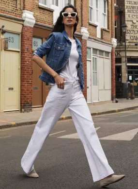 Lou Organic Cotton Stretch Jeans - Petite - Soft White | Baukjen